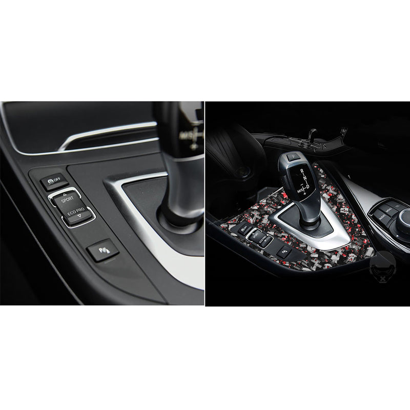 WXZOS Genuine Carbon Fiber Gear Shift Lever Panel Trim for BMW F20 1 series 2012-2015