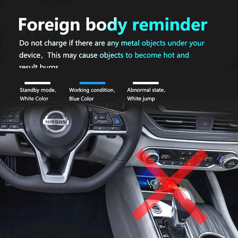 WXZOS Center Console Wireless Fast Charging Pad for Nissan Altima 2020-2021