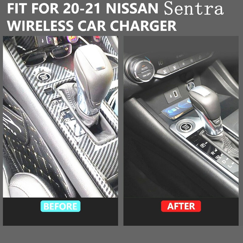 WXZOS Center Console Wireless Fast Charging Pad for Nissan Sentra 2020-2021