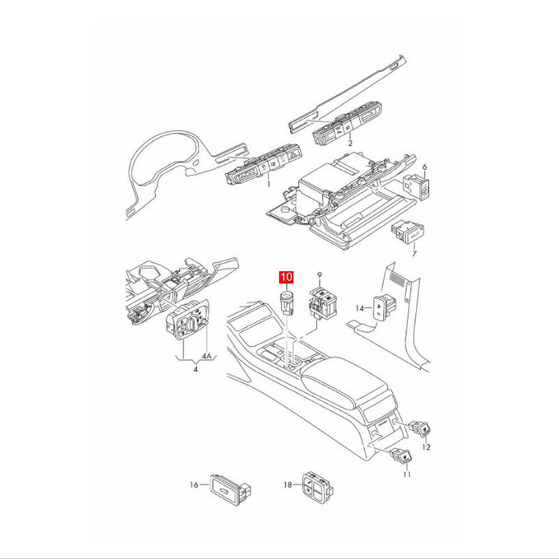 Engine Start Stop Switch Button for Audi A8 D4 Quattro 2011-2017 S8 2013-2017