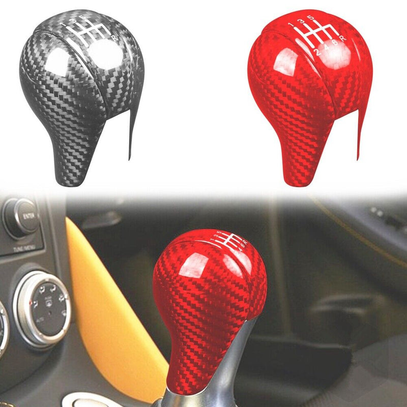 Genuine Carbon Fiber Gear Shift Knob Handle Cover Fit for Nissan 370Z 2009-2018