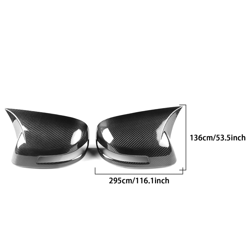 WXZOS Genuine Carbon Fiber Wing Mirror Trim for Honda Civic 2012-2015