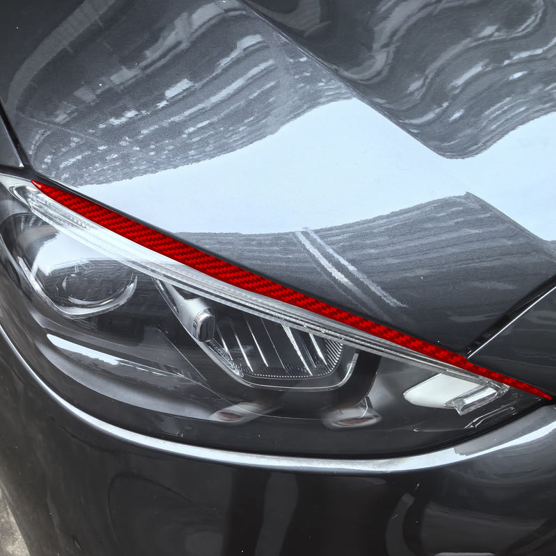 WXZOS Genuine Carbon Fiber Headlight Eyebrow Trim for Mercedes W206 C-class 2022-2024