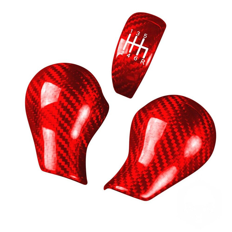 Genuine Carbon Fiber Gear Shift Knob Handle Cover Fit for Nissan 370Z 2009-2018