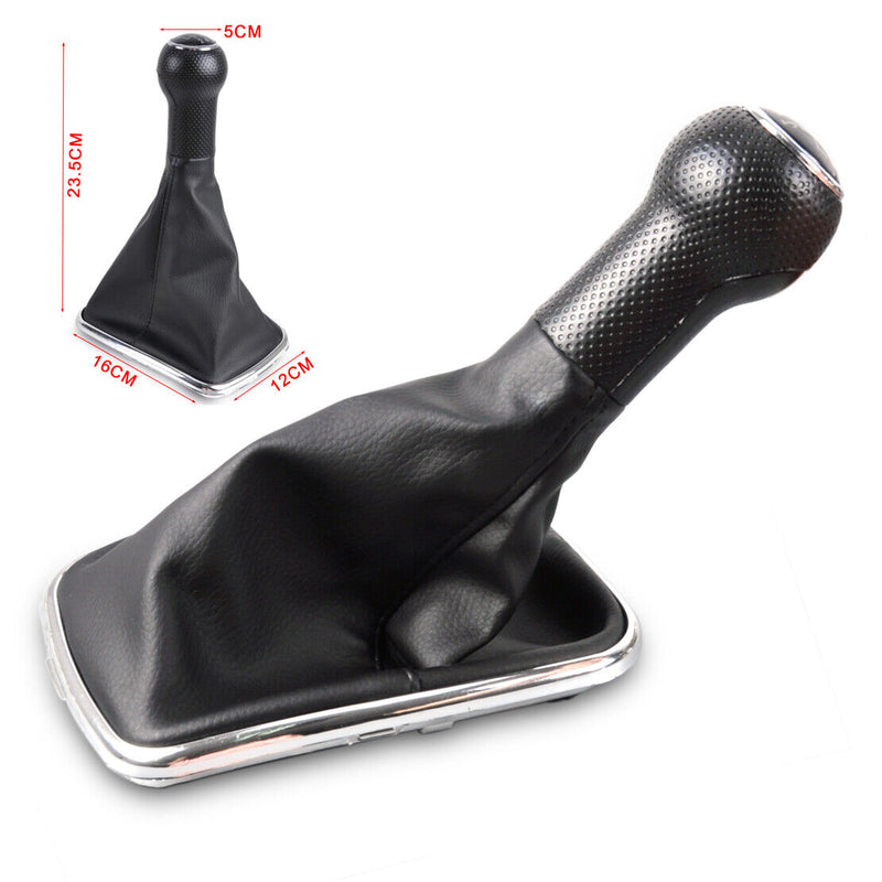 Black 5 Speed Gear Shift Knob Cover Stick Lever Boot For VW Bora Golf MK4 Jetta