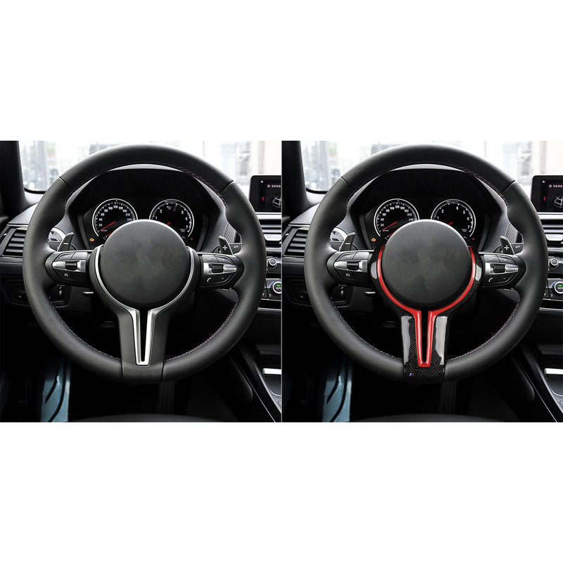 WXZOS Genuine Carbon Fiber Steering Wheel Replacement Cover for BMW M2 F87 2016-2018