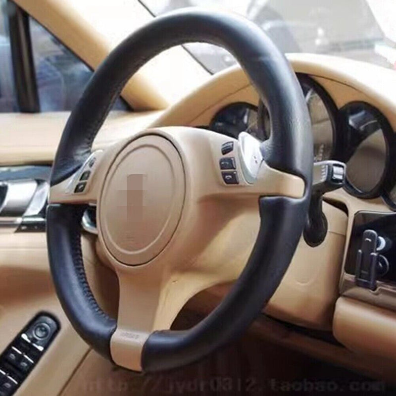 Authentic Leather Steering Wheel Protective Cover for Porsche Boxster 2009-2013