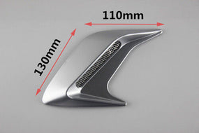 2PC DIY Car Auto Silver Decorative Side Vent Air Flow Fender Intake Stickers New
