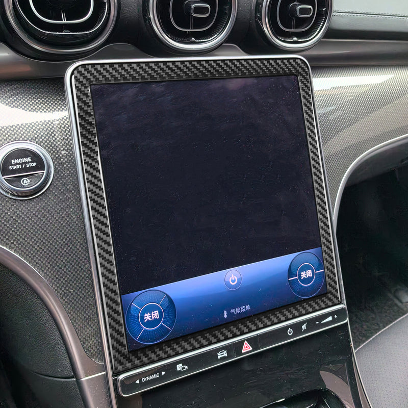 WXZOS Carbon Fiber ‌Center Console LCD Display Screen Trim for Benz W254 GLC 2023-2024