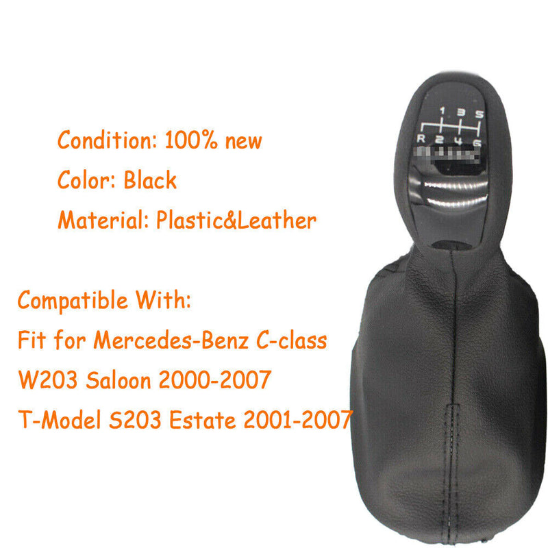 6 Speed Manual Gear Stick Shift Knob Shifter for Mercedes Benz W203 S203