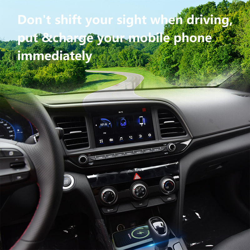 WXZOS Center Console Phone Wireless Fast Charging Pad for Hyundai Elantra 2016-2020