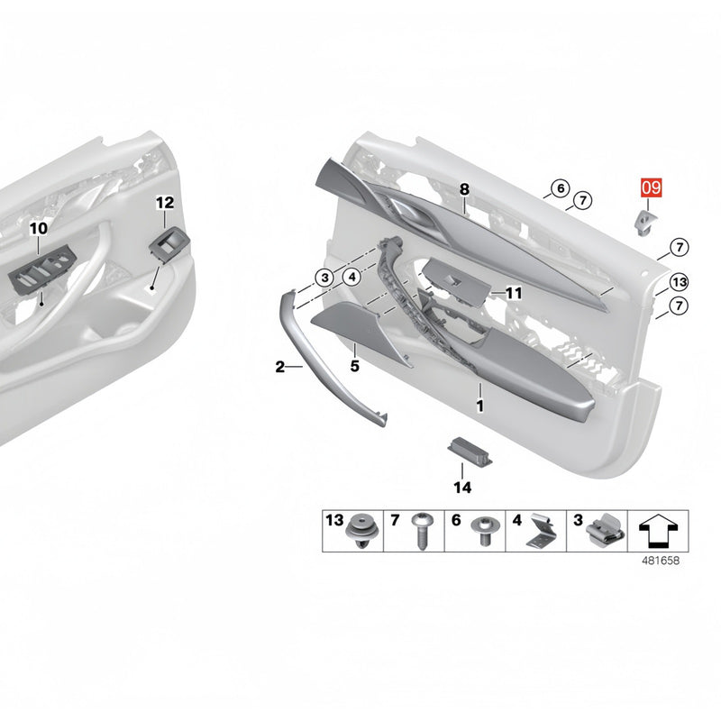 WXZOS Door Lock Button Knob Trim Cover Replace for BMW G30 G31 F90 M5 5Serie 2018-2023