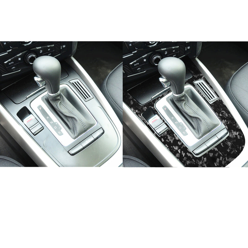 WXZOS Genuine Carbon Fiber Gear Shift Lever Panel Trim for Audi A5 S5 RS5 2009-2012