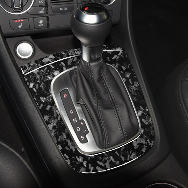 WXZOS Genuine Carbon Fiber Center Console Gear Shift Lever Trim for Audi Q3 2013-2018