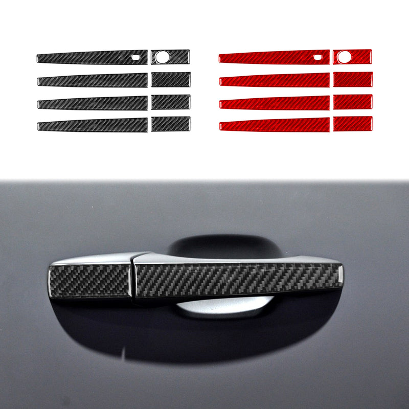 WXZOS Genuine Carbon Fiber RExterior Door Handle Trim for Dodge Durango 2011-2019