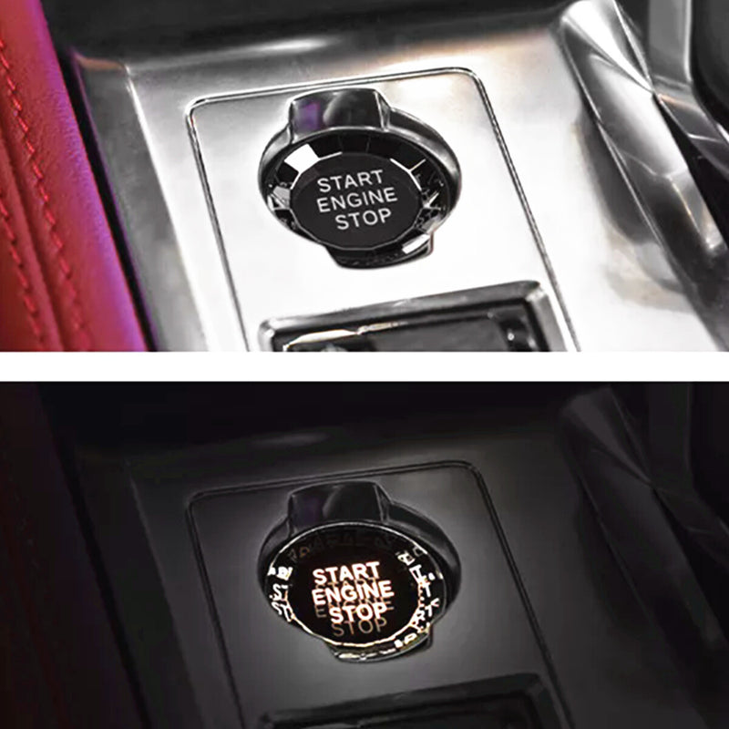 WXZOS Crystal Start Stop Ignition Switch Button Cover for Jaguar F-Pace XF XE 2020-25