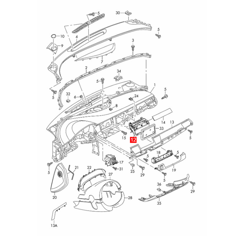 WXZOS Display Screen Lift Mechanism Gear Motor Bracket for Audi A8 D4 S8 2011-2017