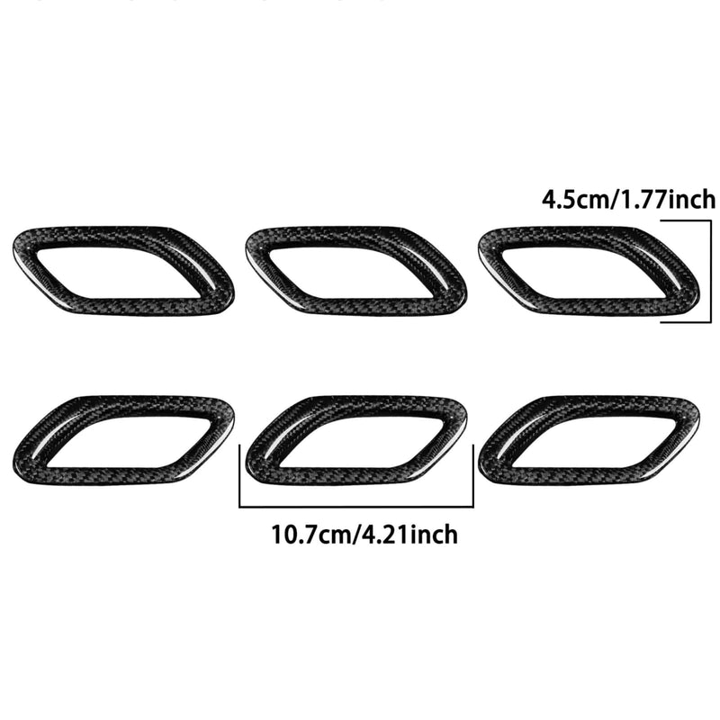 WXZOS Car  Carbon Fiber Side Fender Vent Trim for Maserati GranTurismo (M145) 2009-19