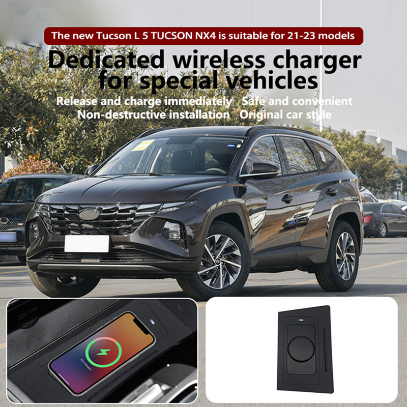 WXZOS Center Console Phone Wireless Fast Charging Pad for Hyundai Tucson 2021-2023