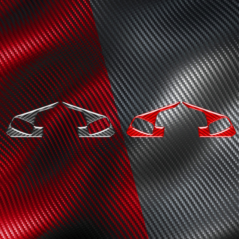 WXZOS Genuine Carbon Fiber Steering Wheel Trim for Chevrolet Corvette C8 2020-2024