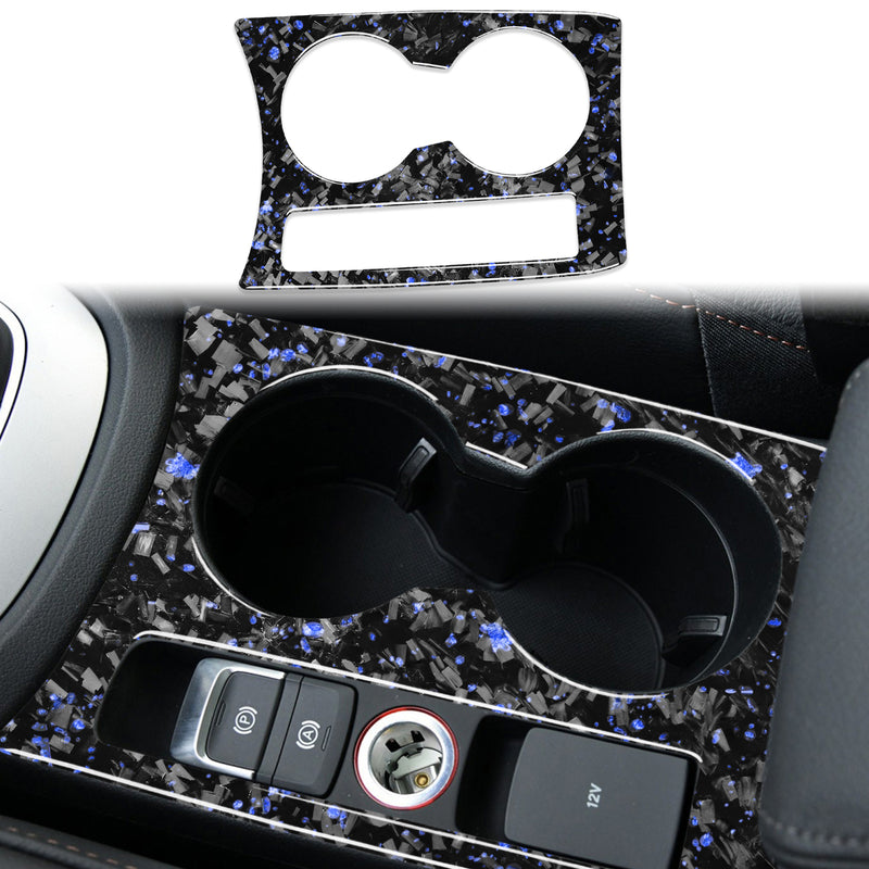 WXZOS Genuine Carbon Fiber Center Console Cup Holder Panel Trim for Audi Q3 2015-2018