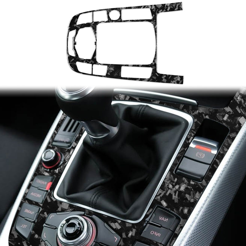 WXZOS Genuine Carbon Fiber Gear Shift Lever Panel Trim for Audi A5 S5 RS5 2013-2016