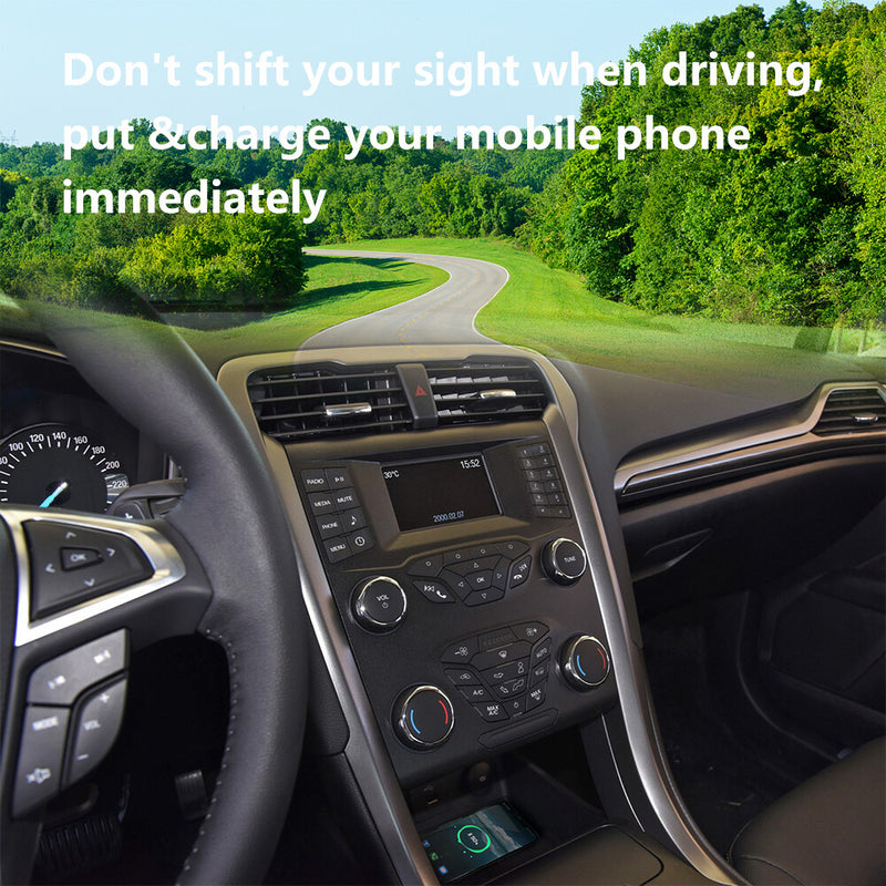 WXZOS Center Console Phone Wireless Fast Charging Pad for Ford Mondeo 2017-2018