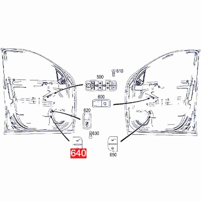 Front Left Door Lock Central Locking Switch for Mercedes-Benz GL X164 2006-2011