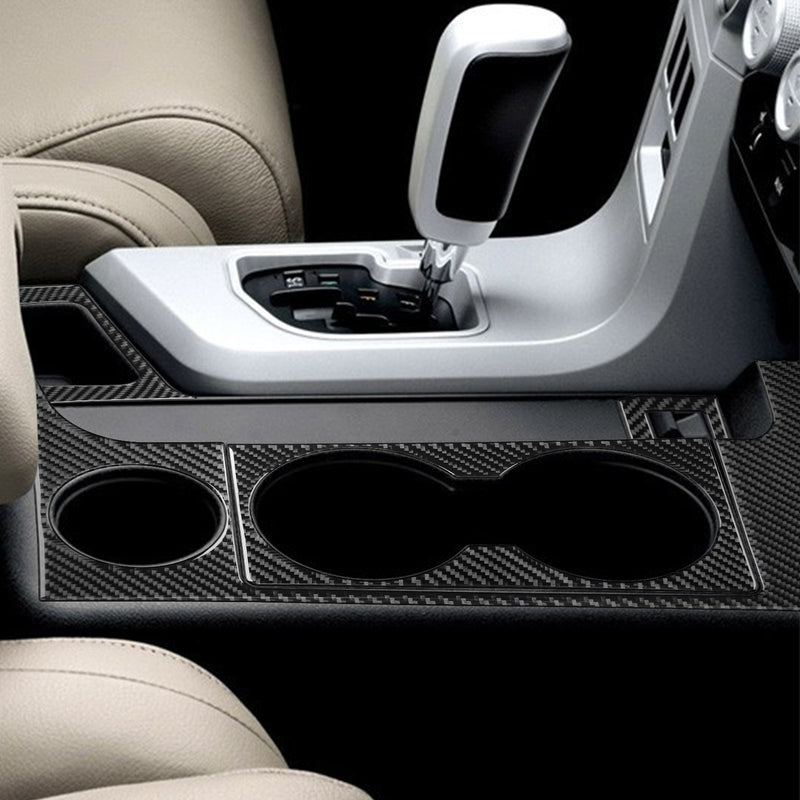 WXZOS Genuine Carbon Fiber Center Console Cup Holder Trim for Toyota Tundra 2007-2013