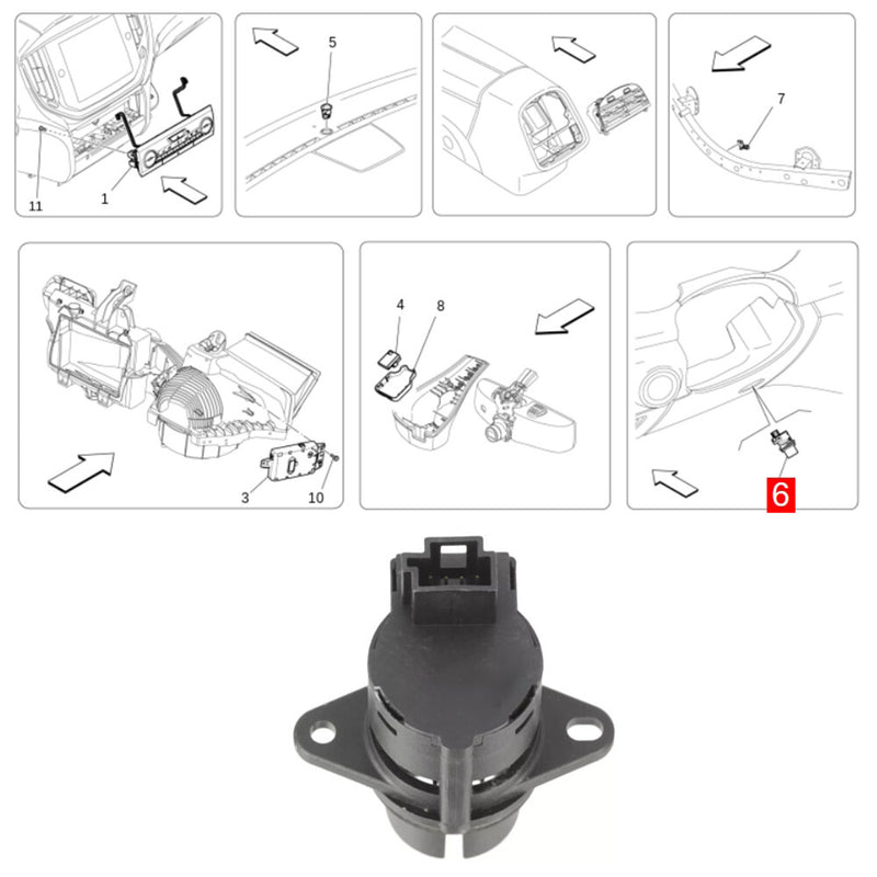 WXZOS HVAC Cabin Air Temperature Sensor for Maserati Quattroporte (M156) 2013-2021