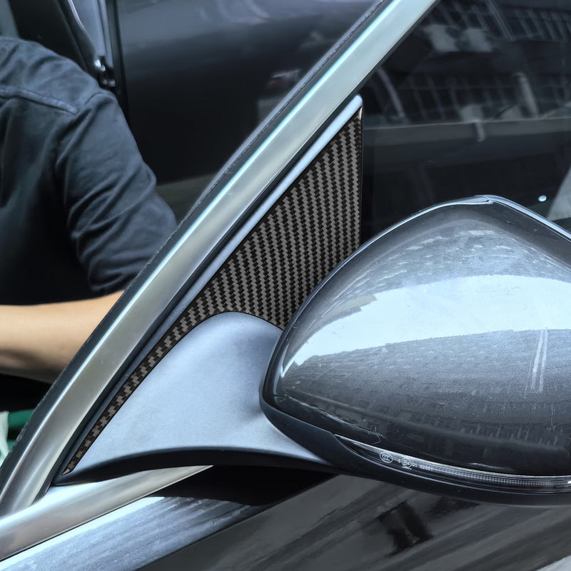 WXZOS Genuine Carbon Fiber A-Pillar Trim for Mercedes-Benz W206 C-class 2022-2024