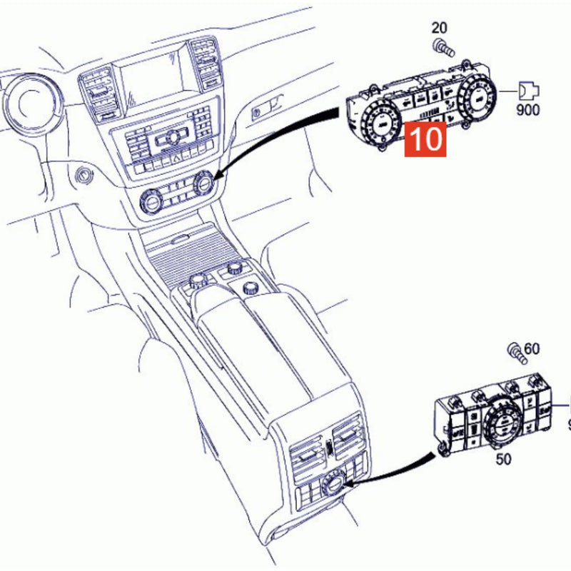 WXZOS Front Heater Climate Control Switch Button for Mercedes X204 GLK-Class 2013-2015