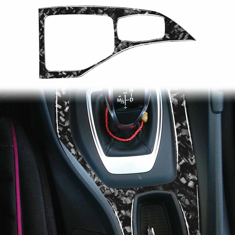 WXZOS Genuine Carbon Fiber Gear Shift Lever Panel Trim for BMW E84 X1 2011-2015