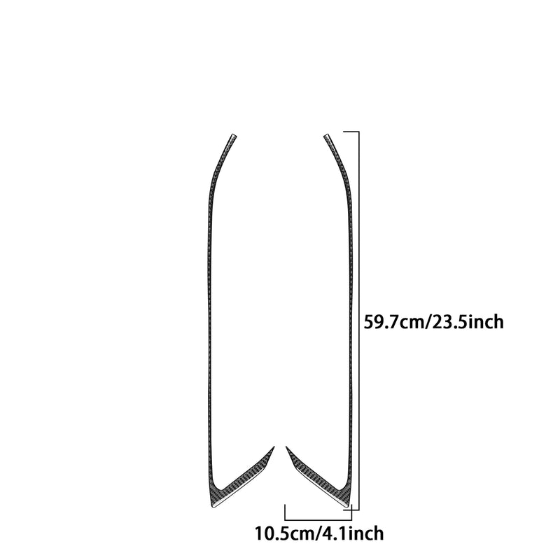 WXZOS Genuine Carbon Fiber Door Panel Armrest Trim for Chevrolet Corvette C8 2020-2024