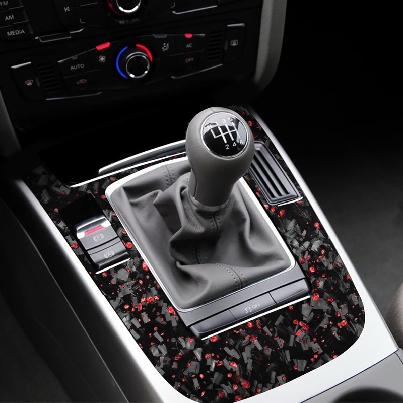 WXZOS Genuine Carbon Fiber Gear Shift Lever Panel Trim for Audi A4 B8 S4 RS4 2009-2012