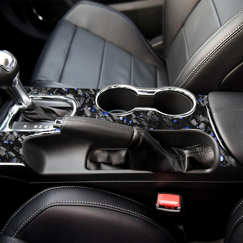WXZOS Genuine Carbon Fiber Center Console Panel Trim for Ford Mustang 2015-2020