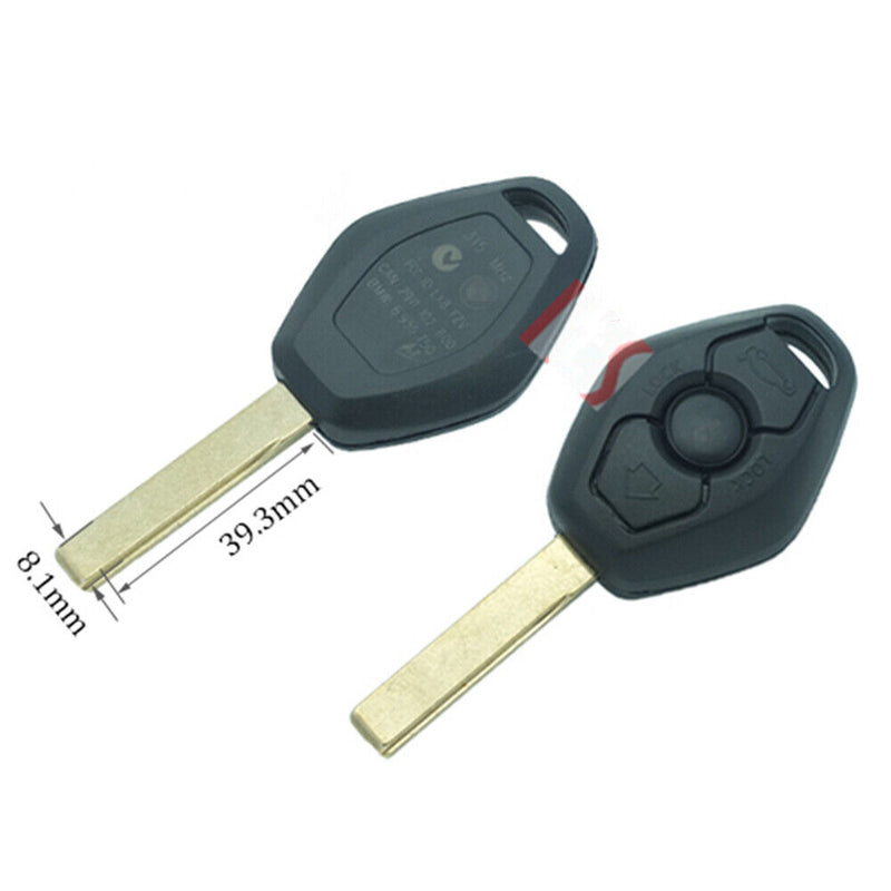 Uncoded Chip Keyless Remote Transmitter Fob Complete Key for BMW 3' X3 X5 M3