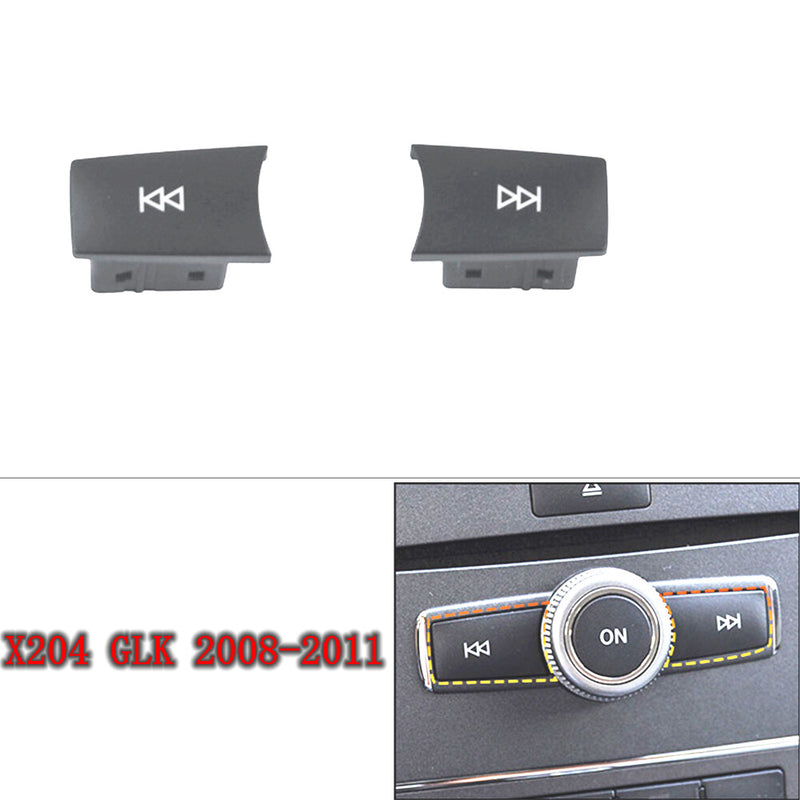WXZOS CD Audio Control Button Knob Cover Set for Mercedes-Benz GLK (X204) 2008-2011