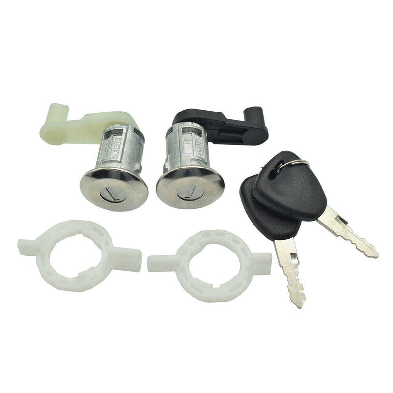 Sale 2Pcs Door Lock Cylinder w/Keys for Renault Scenic 1996-2003 Clio 1998-2005