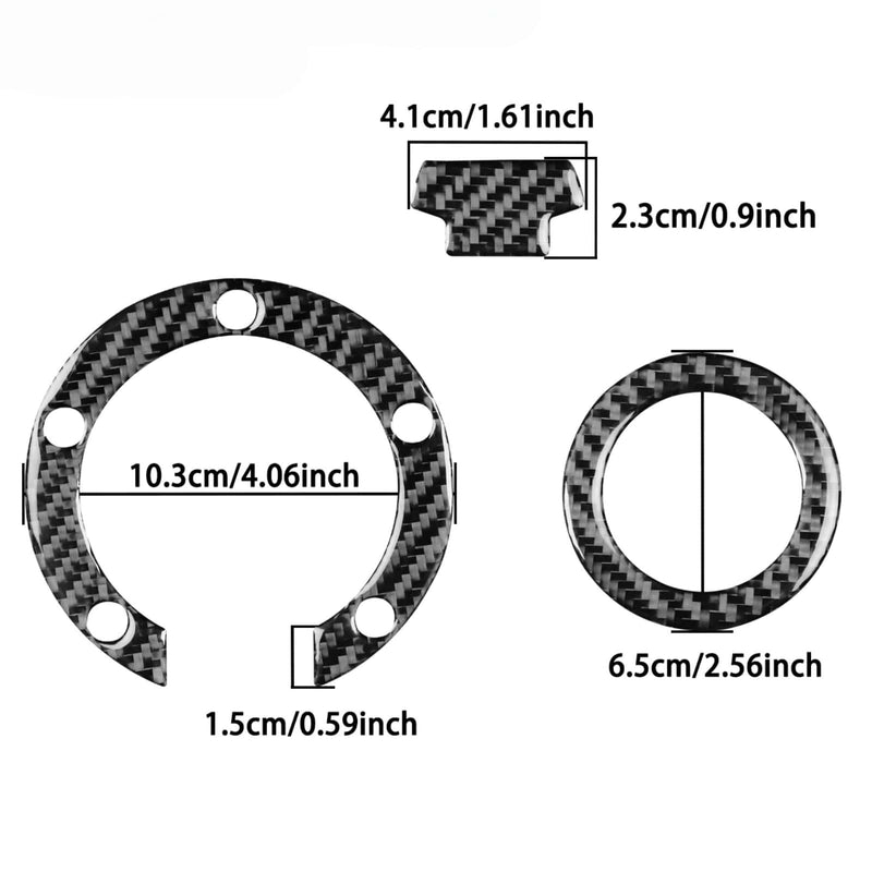 WXZOS Carbon Fiber Fuel Tank Cap Trim for Yamaha YZF R1 YZF R6 FZ1 FZ8 MT-07 MT-09
