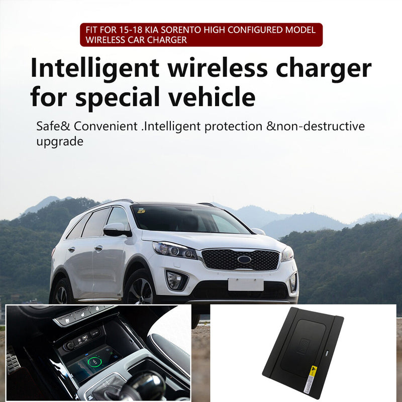 WXZOS Center Console Phone Wireless Fast Charging Pad for Kia Sorento 2015-2018