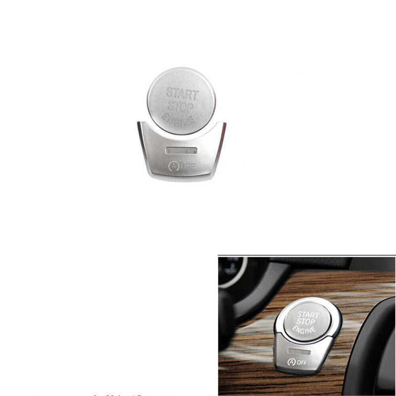 Silver Engine Start Stop Button Cover Kit for BMW 6Series F06 F12 F13 2012-2016