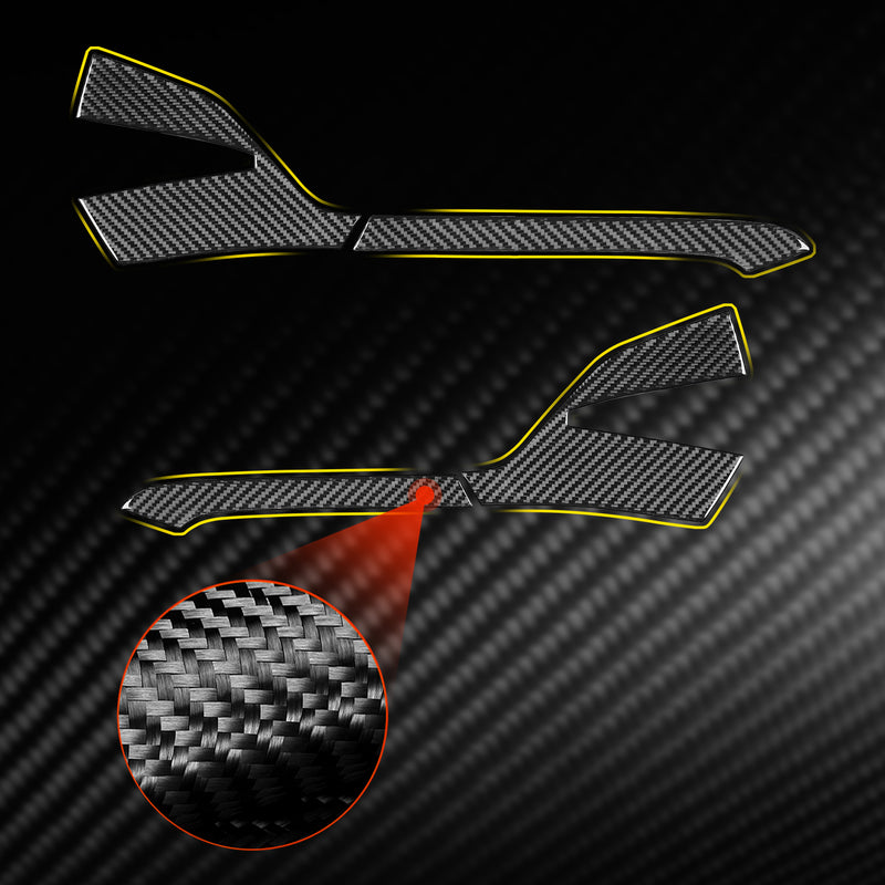 WXZOS Genuine Carbon Fiber Door Wing Mirror Trim for Chevrolet Corvette C8 2020-2024