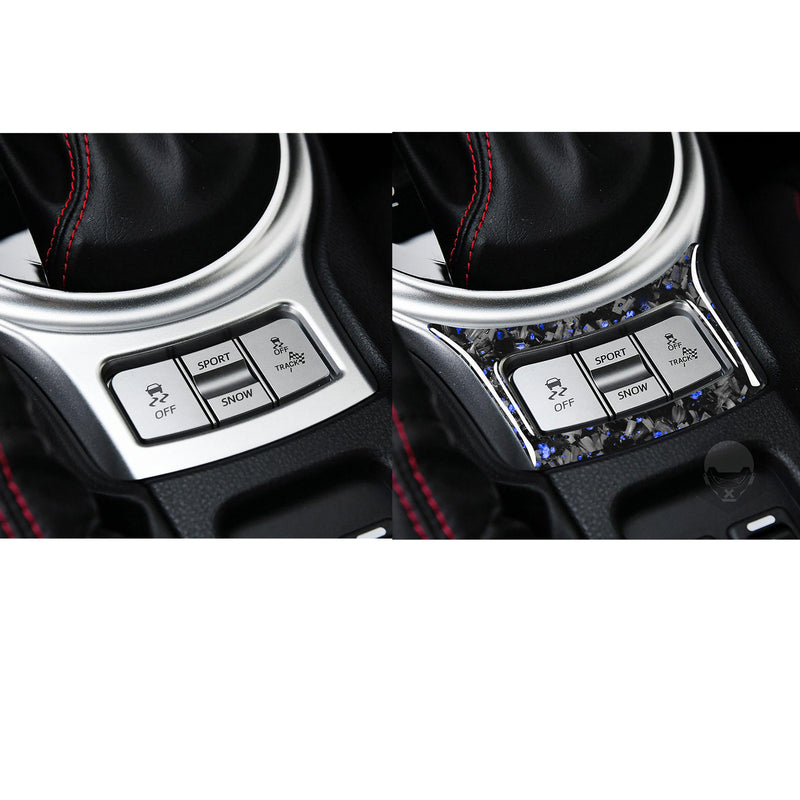 WXZOS Genuine Carbon Fiber Center Console Switch Panel Trim for Toyota 86 2017-2020