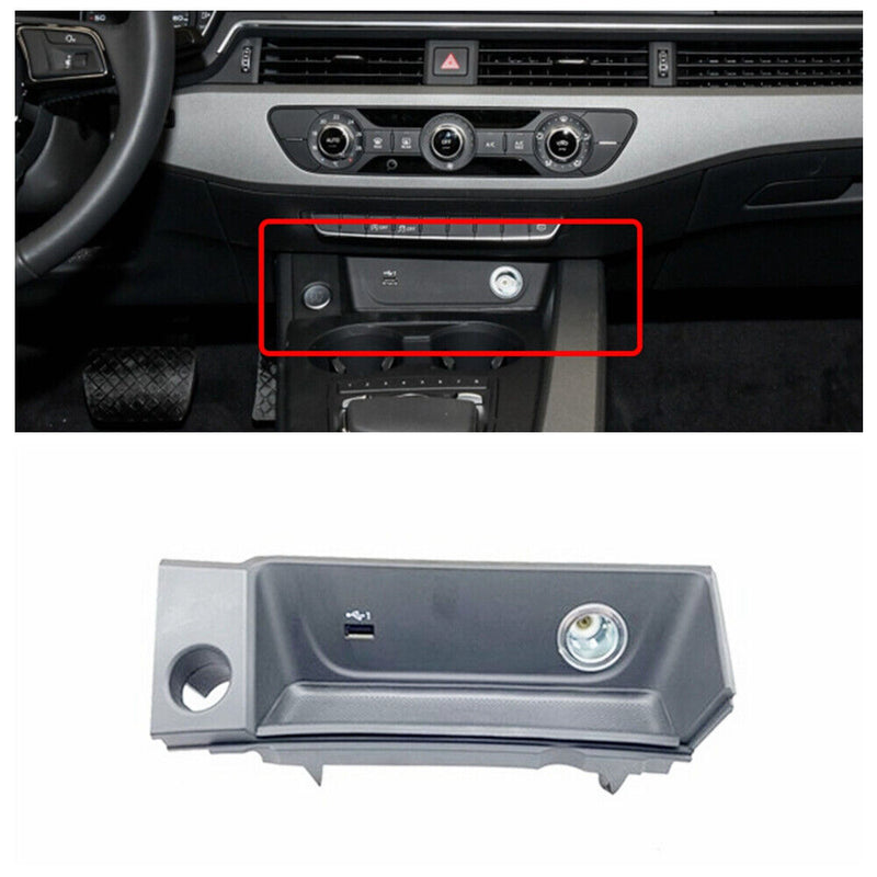 Front Start Button Switch USB Socket Cigarette lighter Panel for Audi A4 2017-20