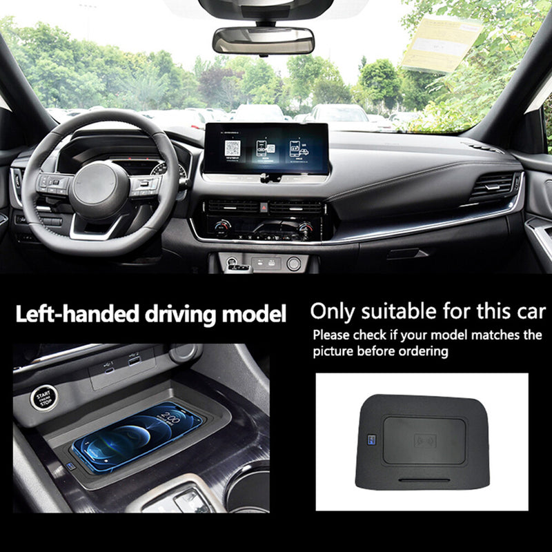 WXZOS Center Console Wireless Fast Charging Pad for Nissan Qashqai 2023-2024