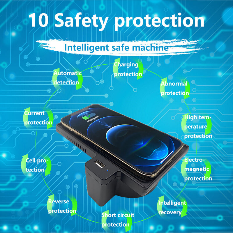 WXZOS Center Console Phone Wireless Fast Charging Pad for BMW X6 F16 2015-2018