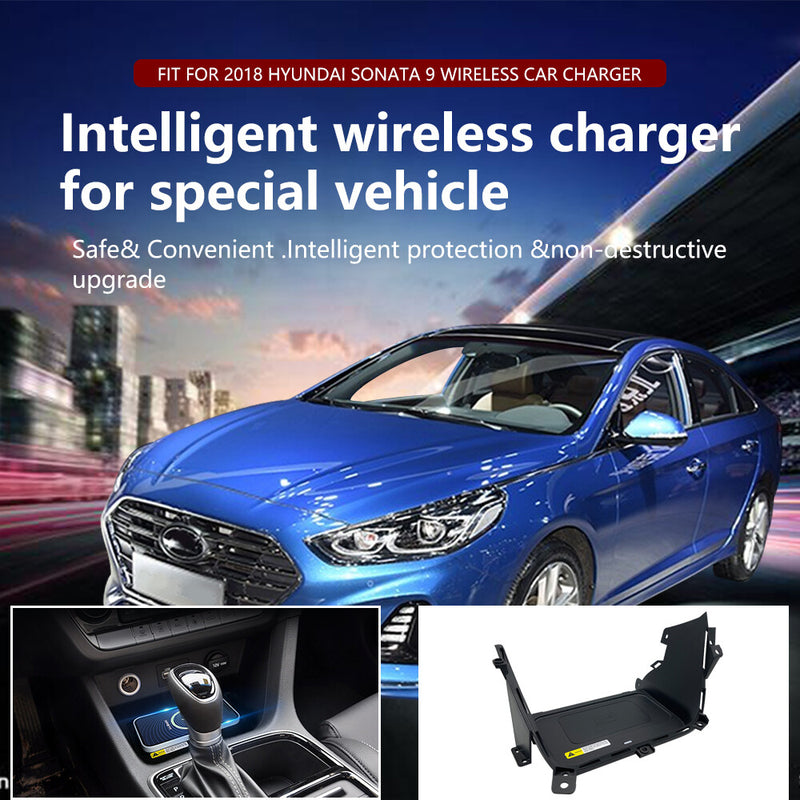 WXZOS Center Console Phone Wireless Fast Charging Pad for Hyundai Sonata 2018