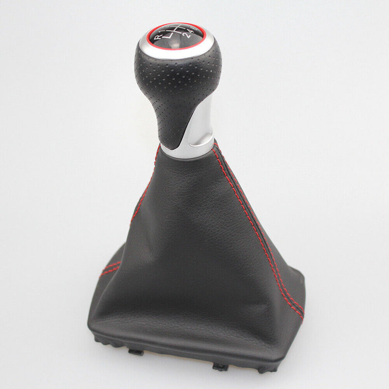 For Audi S LINE A3 03-13 A4 Q5 S3 S4 8P 07-15 6 Speed Gear Shift Knob Leather