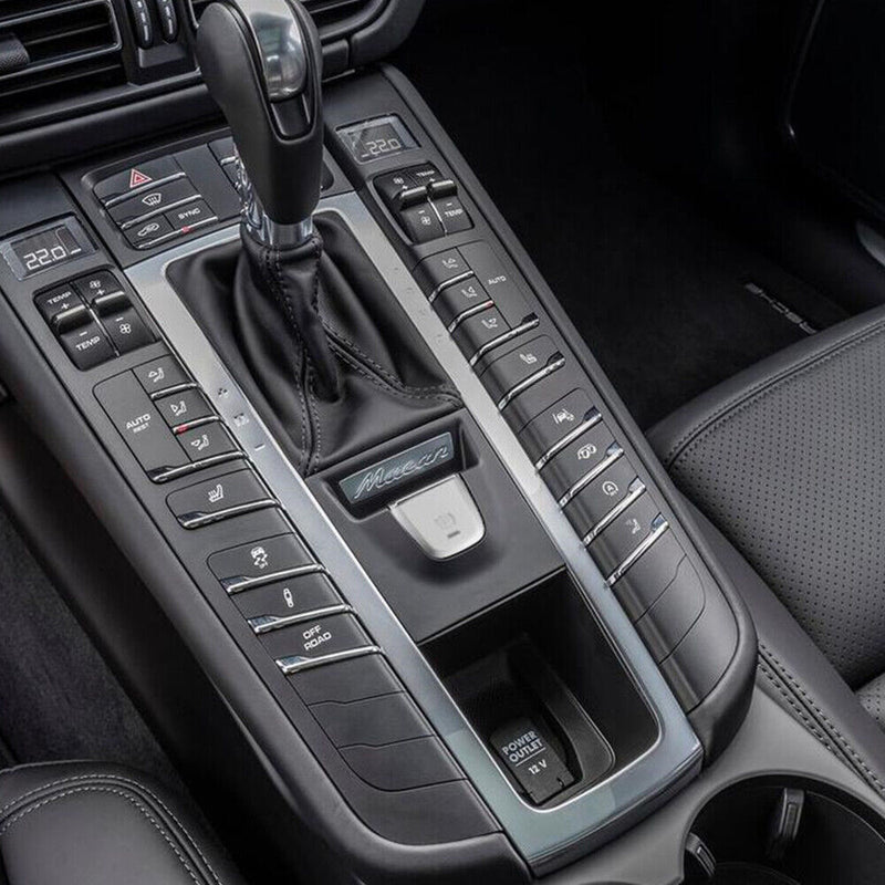 Silver Aluminum Parking Brake P Button Switch Trim Cover for Porsche 16-19 Macan